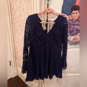 TULAROSA BLUE MINI DRESS